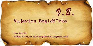 Vujevics Boglárka névjegykártya